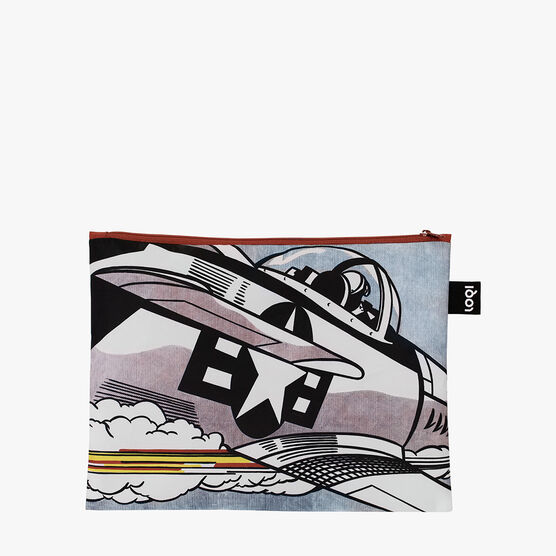 Roy Lichtenstein Whaam! set of 3 zip pockets